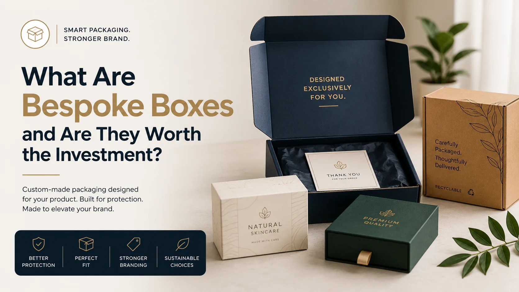 What are bespoke boxes? Custom packaging designed for better fit, protection and branding in the UK