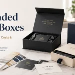 Premium branded gift boxes with custom logo printing, magnetic closures, and luxury finishes for UK businesses