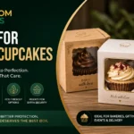 Boxes for single cupcakes with inserts for premium bakery packaging