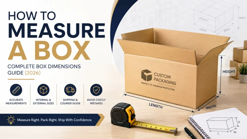 How to measure a box with accurate length, width, and height dimensions for custom packaging