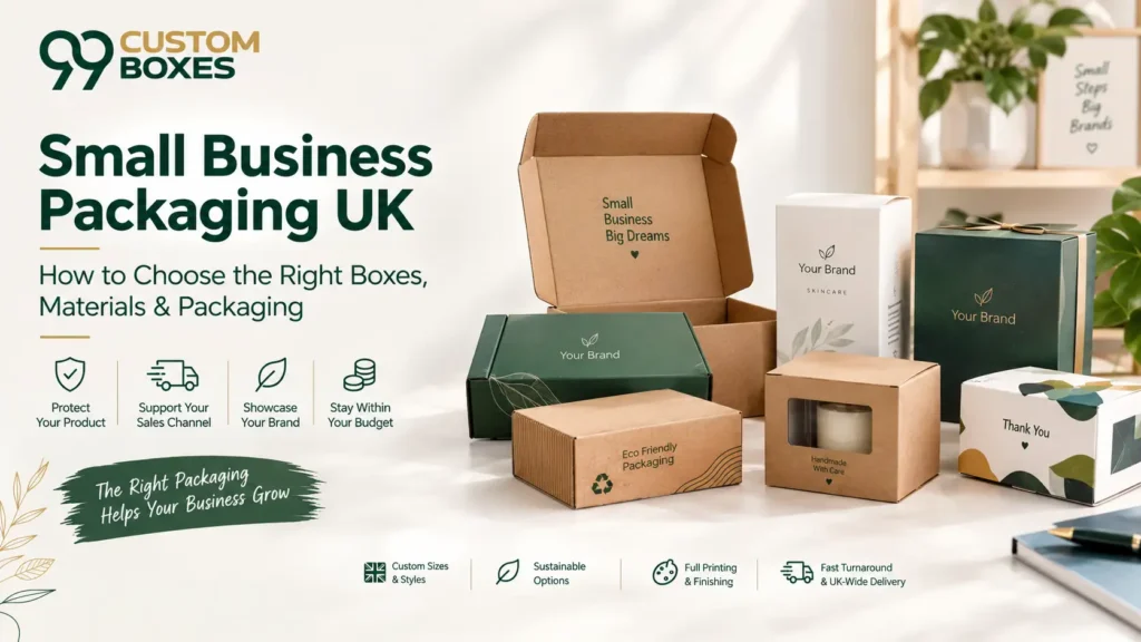 Small business packaging options including kraft, mailer, retail and rigid boxes